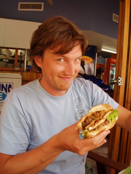 Curtis with Burger