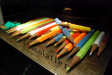 Chocolate pencils