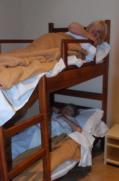 Bunking at the hostel